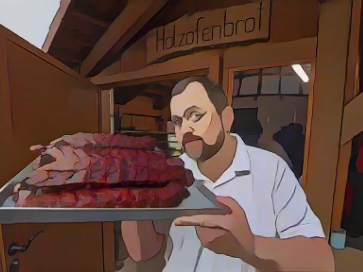 Here are ribs from the wood-fired oven