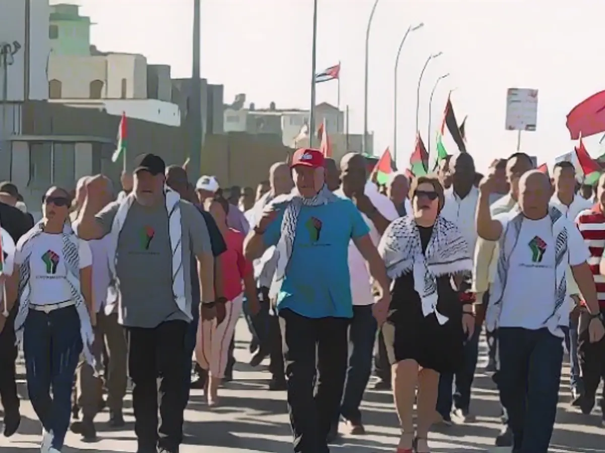 Cuba's president leads pro-Palestinian demonstration in Havana