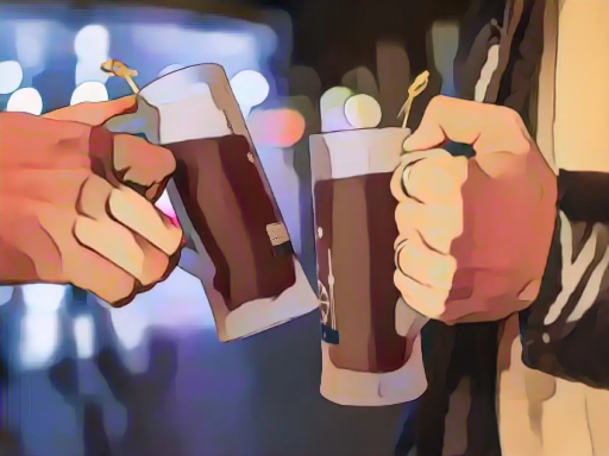 Mulled wine at Christmas markets costs around four euros