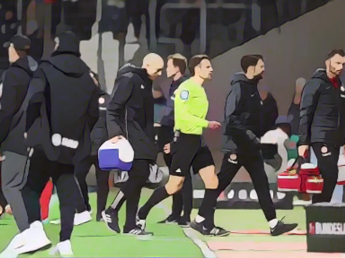 Referee swap at half-time!