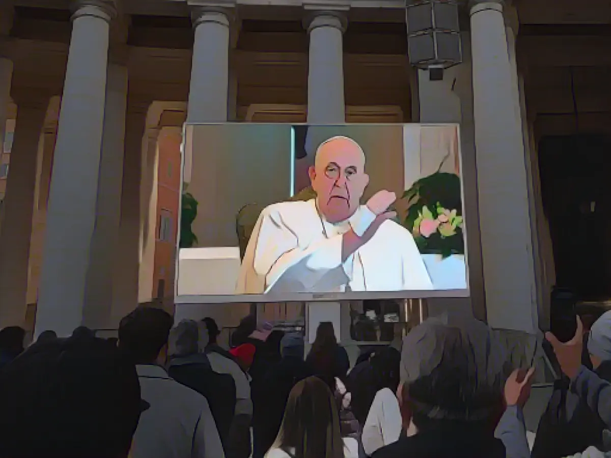 Ill Pope Francis holds prayer from his residence