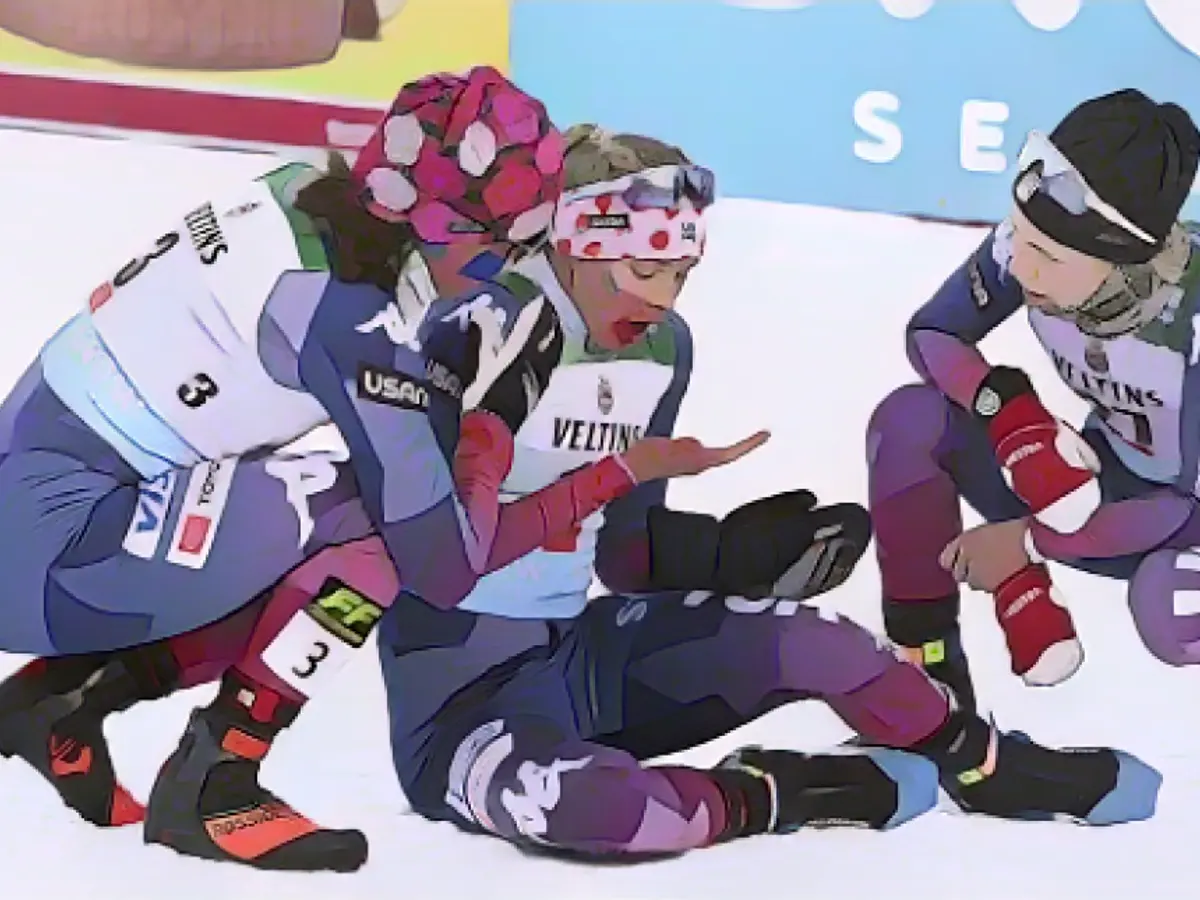 Bad blood scenes during cross-country skiing