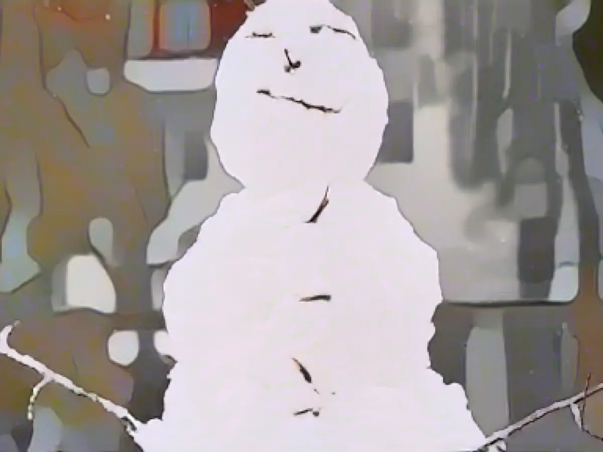 Frost and light snowfall in Thuringia