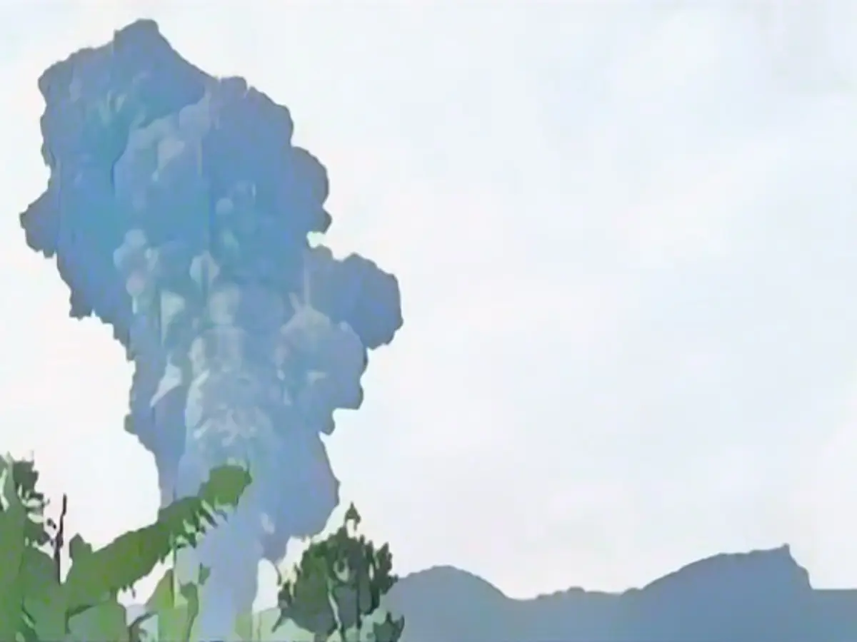 Volcano spews kilometer-high ash cloud into the sky