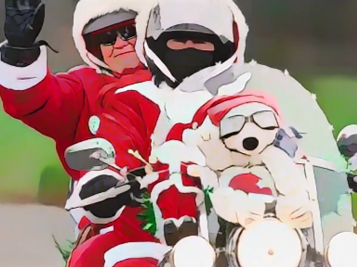 Biker with beard and cap on fundraising trip