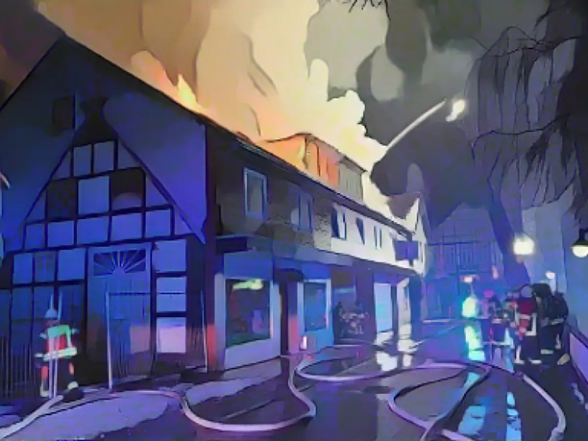 Resident flees from flames to the roof