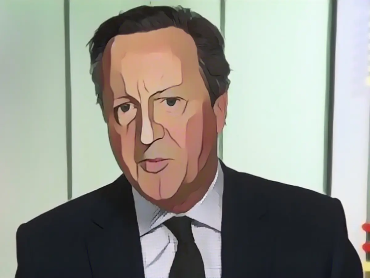 British Foreign Secretary David Cameron calls on US Congress to pass aid package for Ukraine