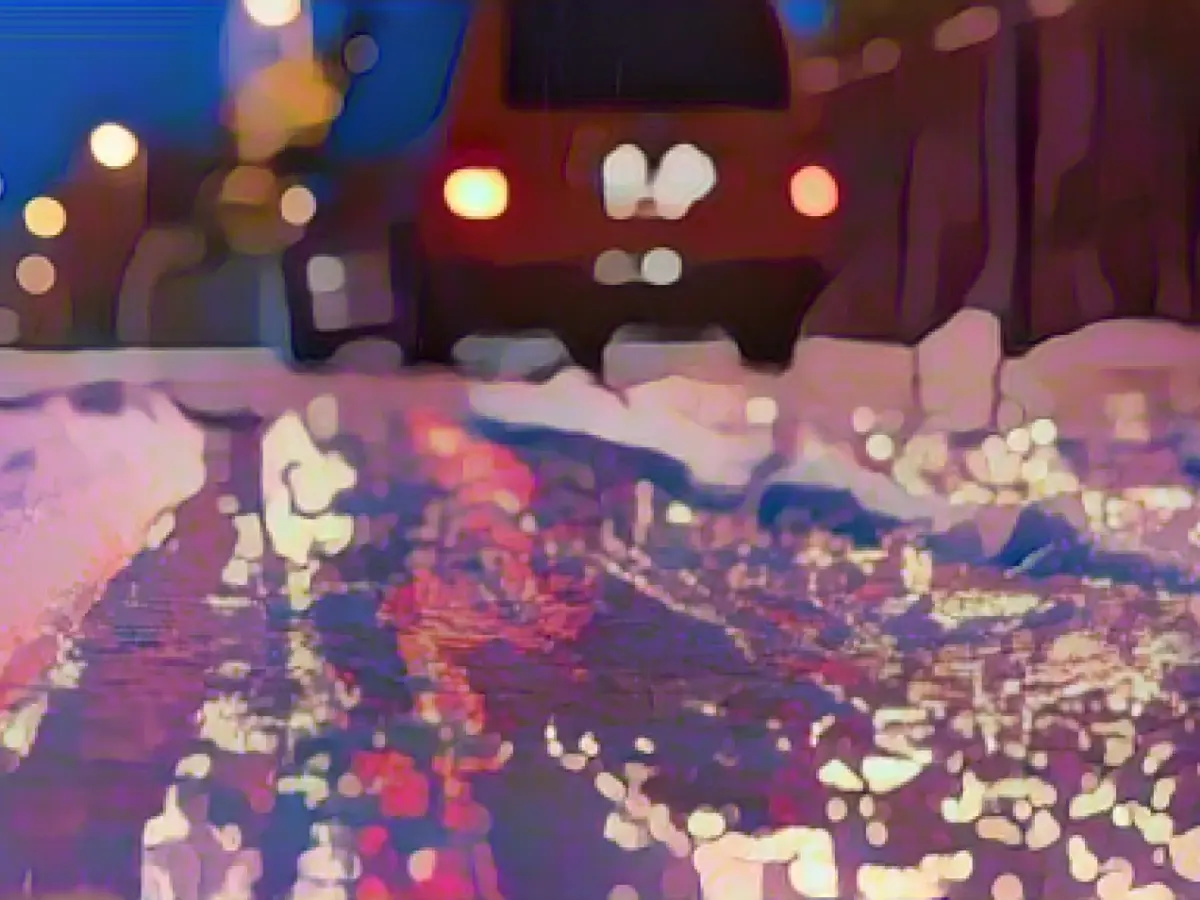 Warning of slippery roads: "Severe restrictions"