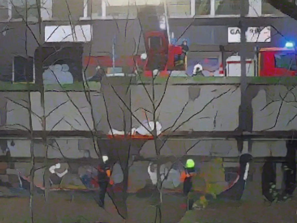 Body floating in the Wupper