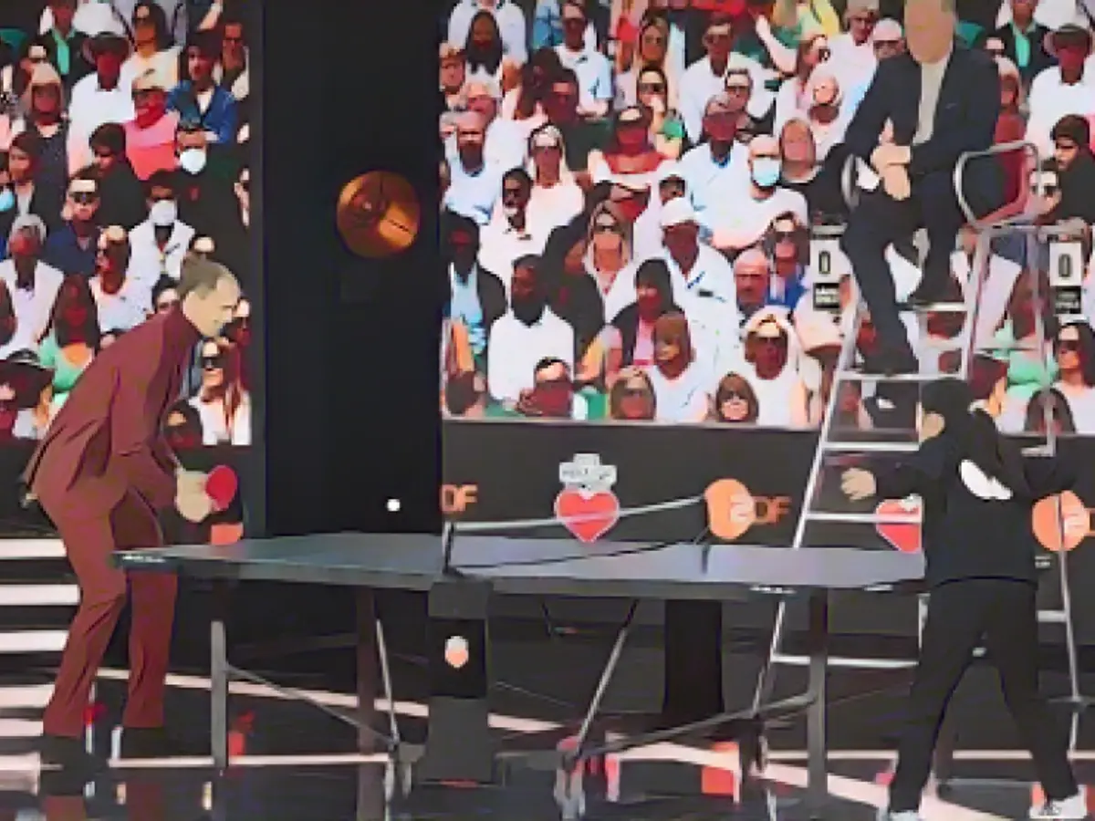 Child sweeps Olympic champion off the board