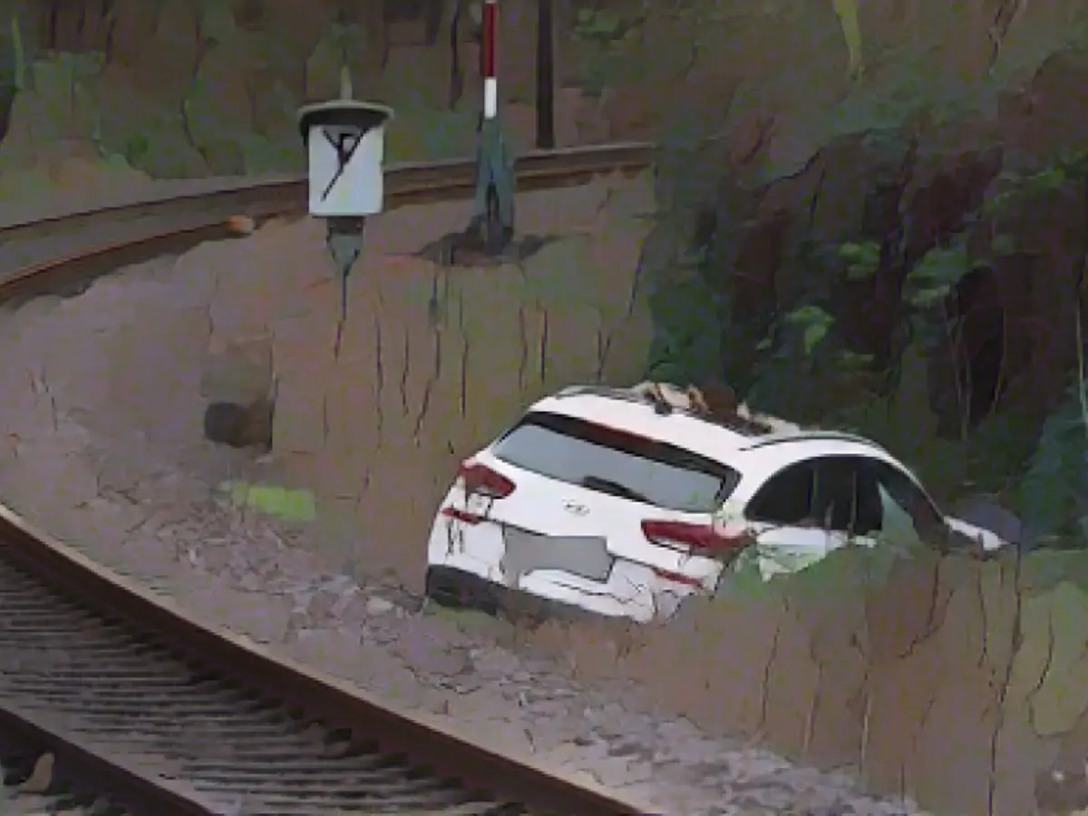 Driver flies over the tracks