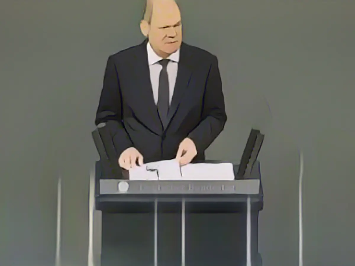 Scholz makes government statement on the EU summit in the Bundestag