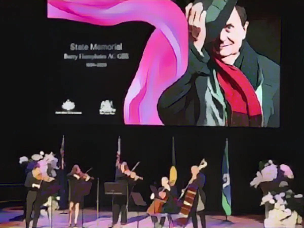 Australia honors deceased "Dame Edna" actor Humphries with state ceremony