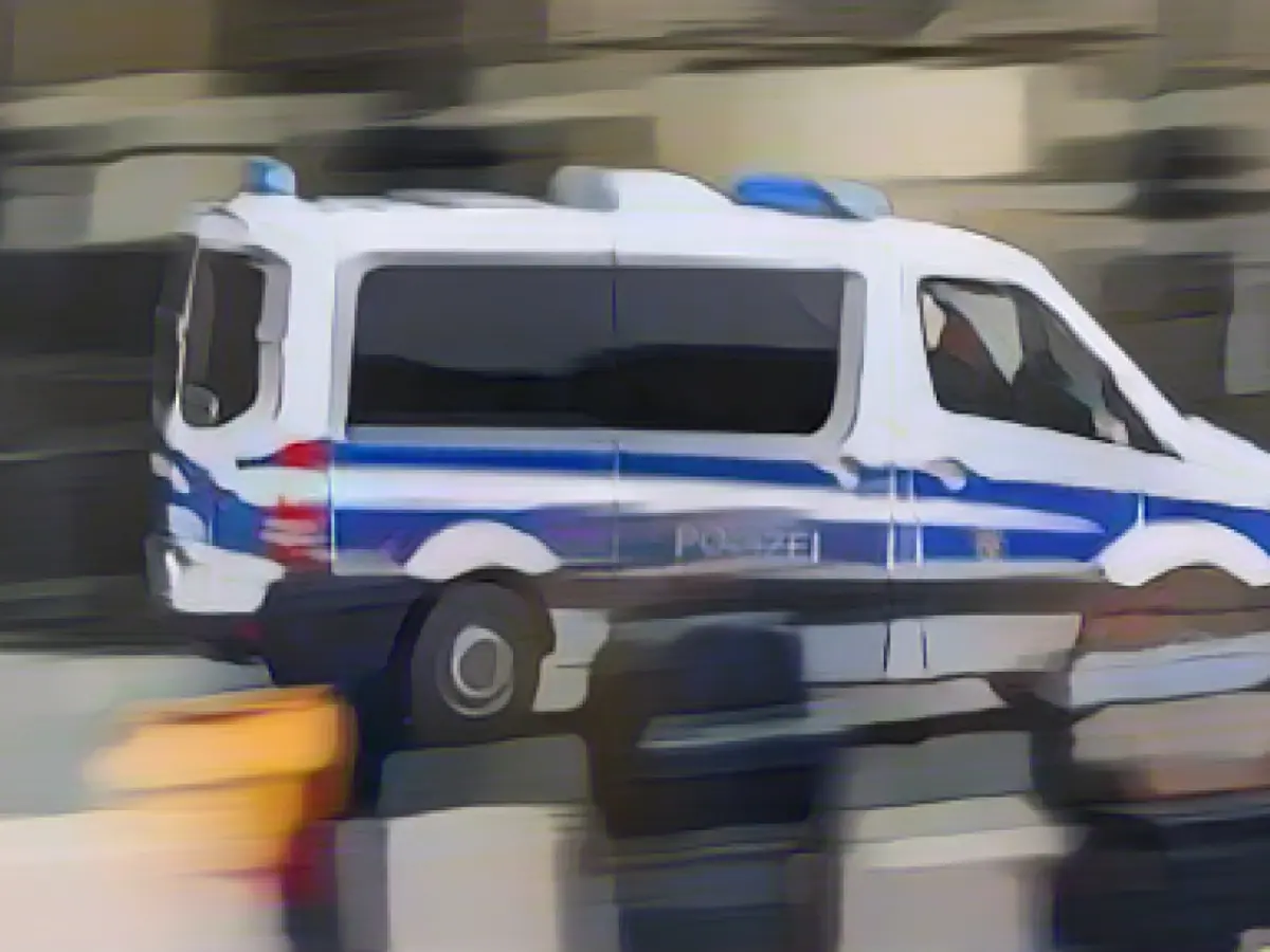 Heavily pregnant woman escorted to hospital with flashing blue lights