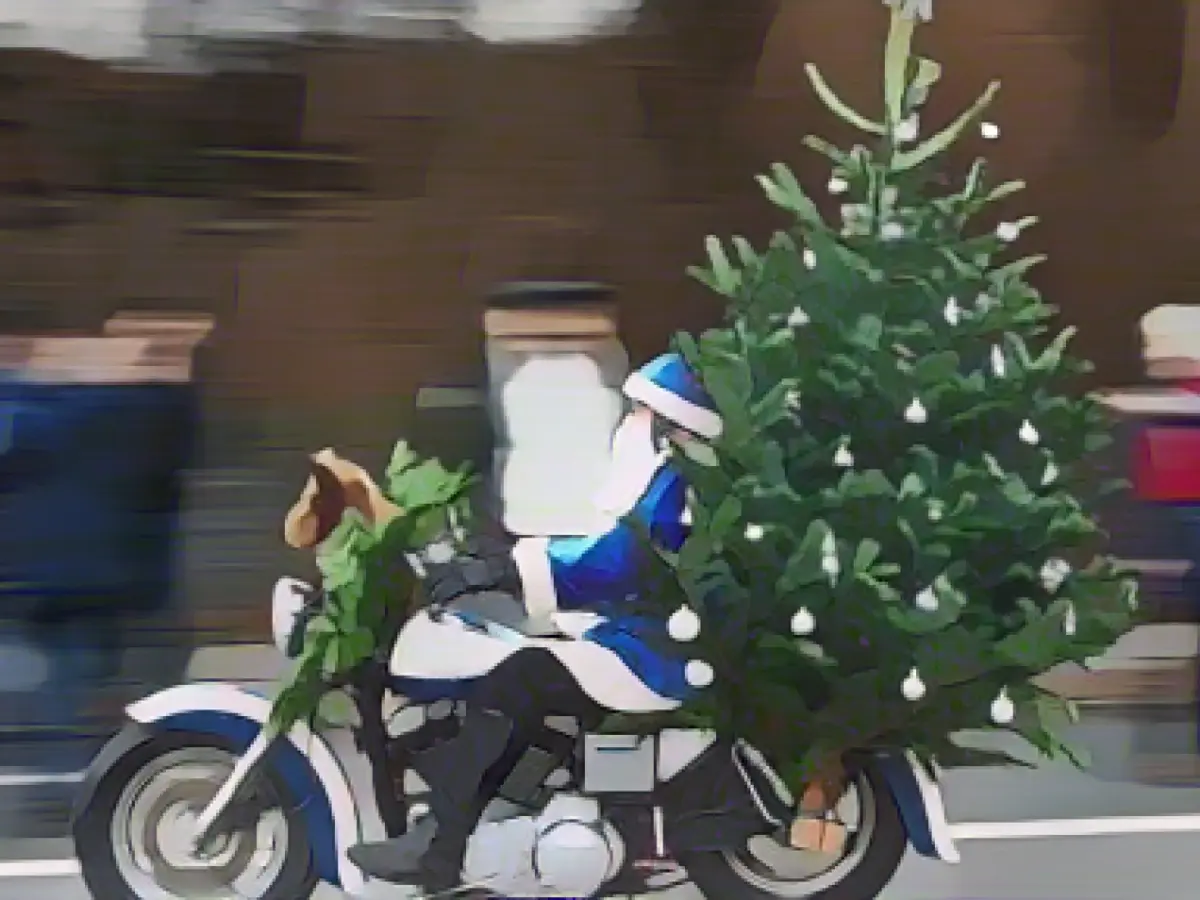 Santas and angels on motorcycles for a good cause