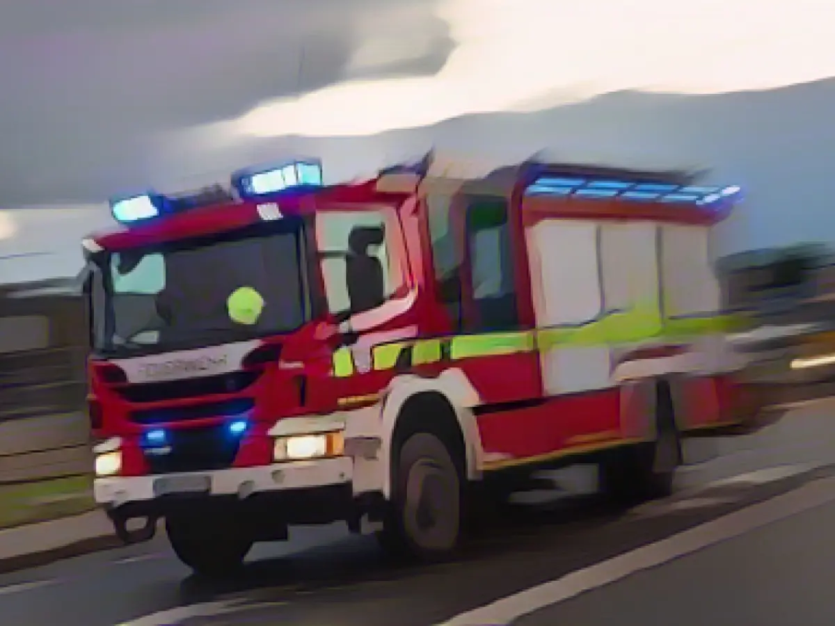 Apartment fire in nine-story apartment building