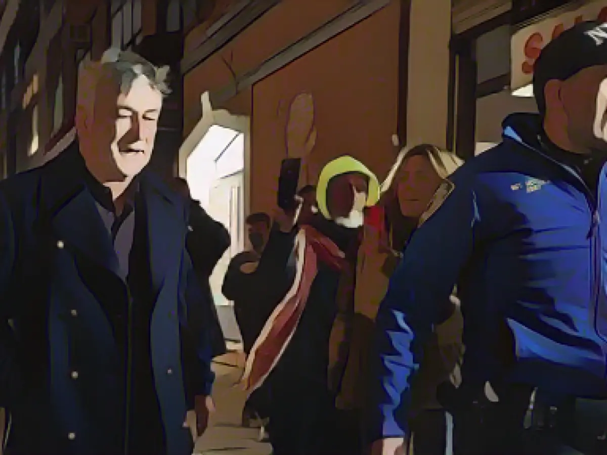 He confronted pro-Palestine demonstrators