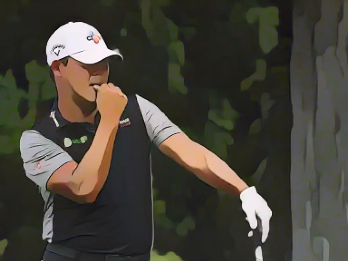 Golfer Kim Si-woo hits an unexpected milestone on the PGA Tour after finding water on a hole five times