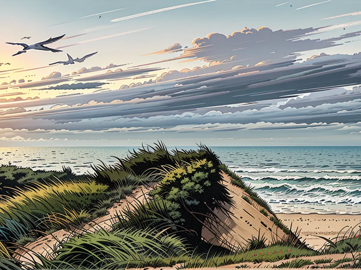 Two German children suffered an unfortunate incident at Dune, with assistance arriving past the point of necessity.