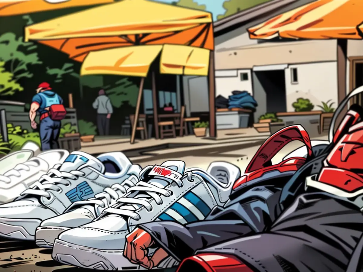 Burglars pilfer footwear, specifically sneakers, from the residence's entryway.