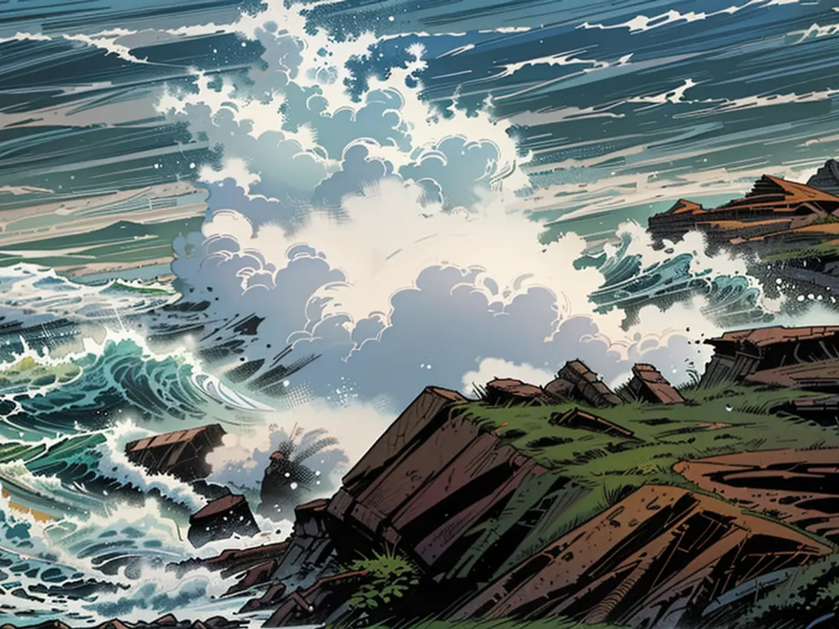 Japan experiences intense typhoon, resulting in numerous injuries.