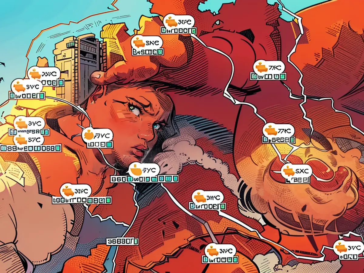 These representations display the areas anticipated for experiencing the highest temperatures.