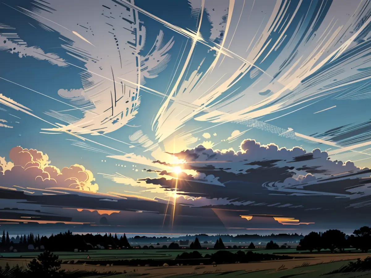 Experiencing summer showers in North Rhine-Westphalia, featuring occasional bursts of thunderstorms