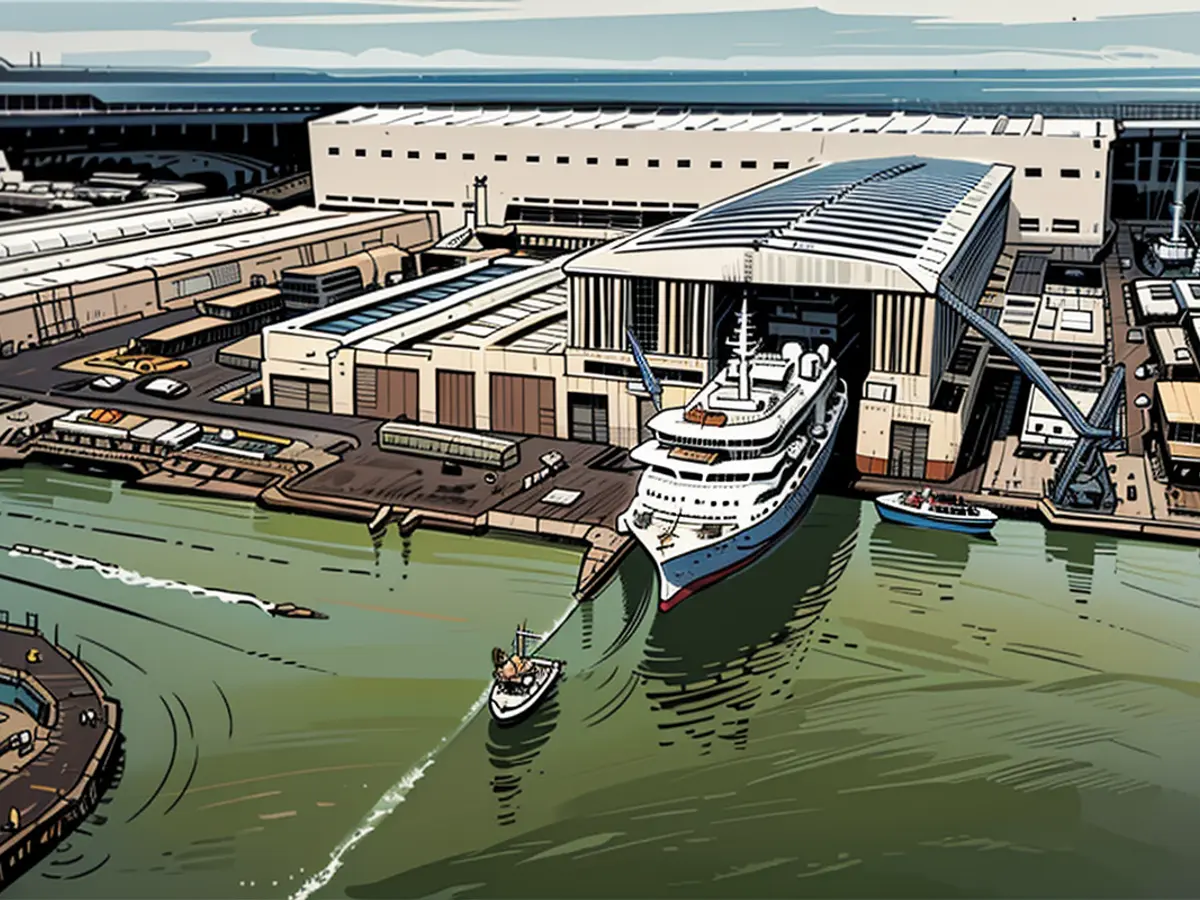 Northern German shipbuilders experiencing simultaneous boom and hardship