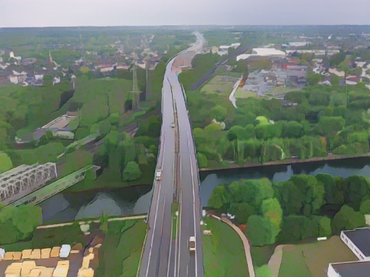 Night-time closure of the A43 bridge near Herne