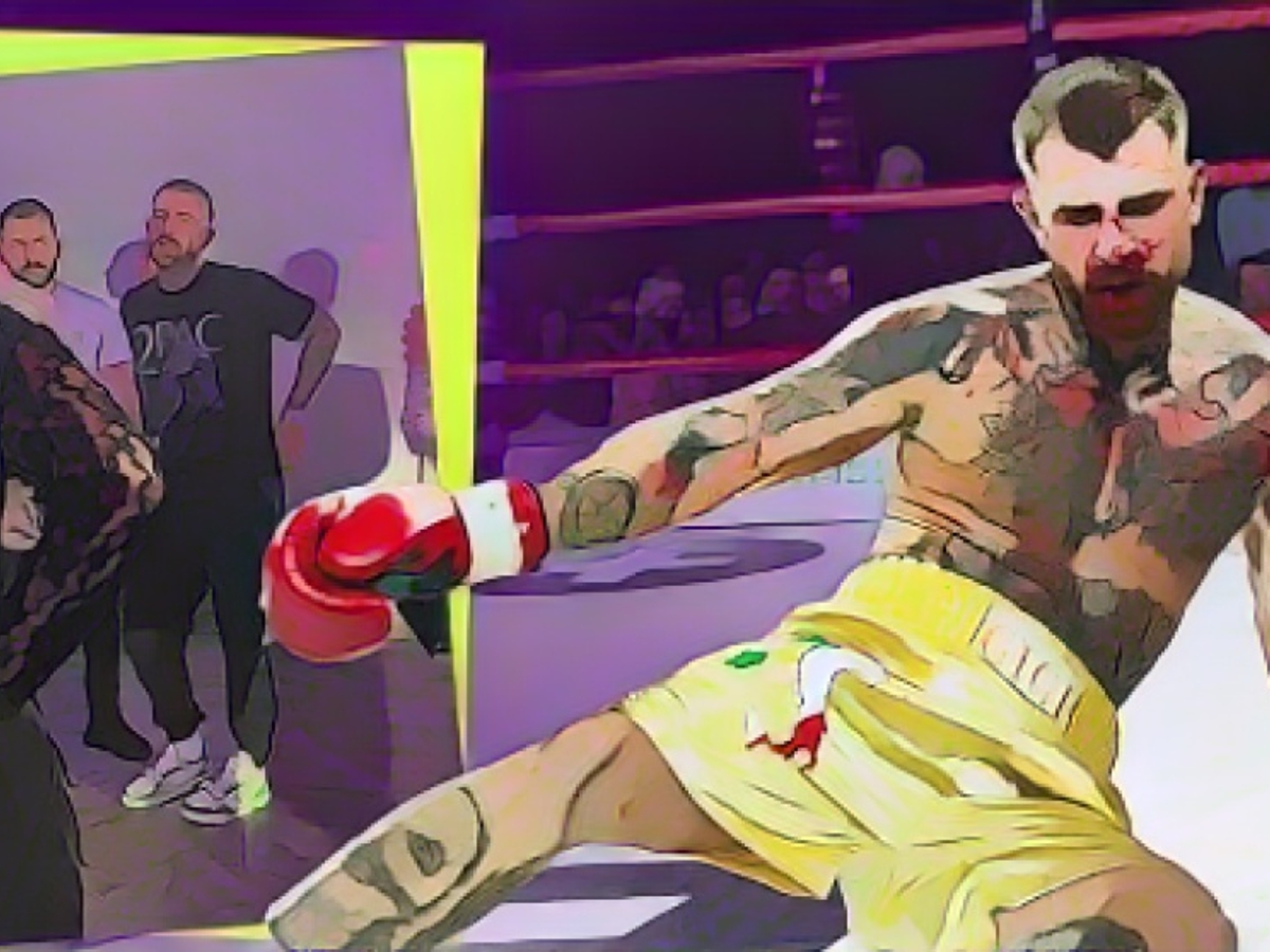 Here Gigi celebrates his knockout from his soul