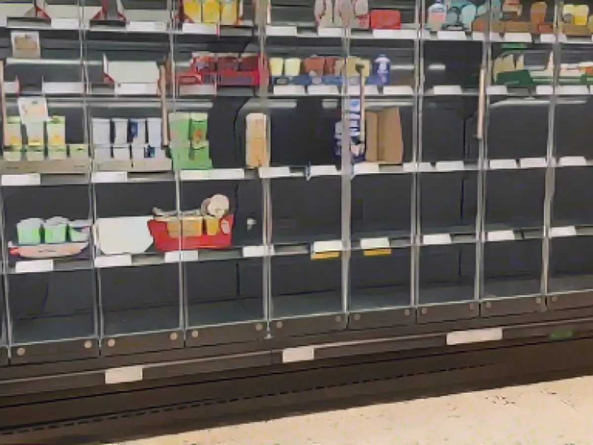 Milk shortage in the supermarket