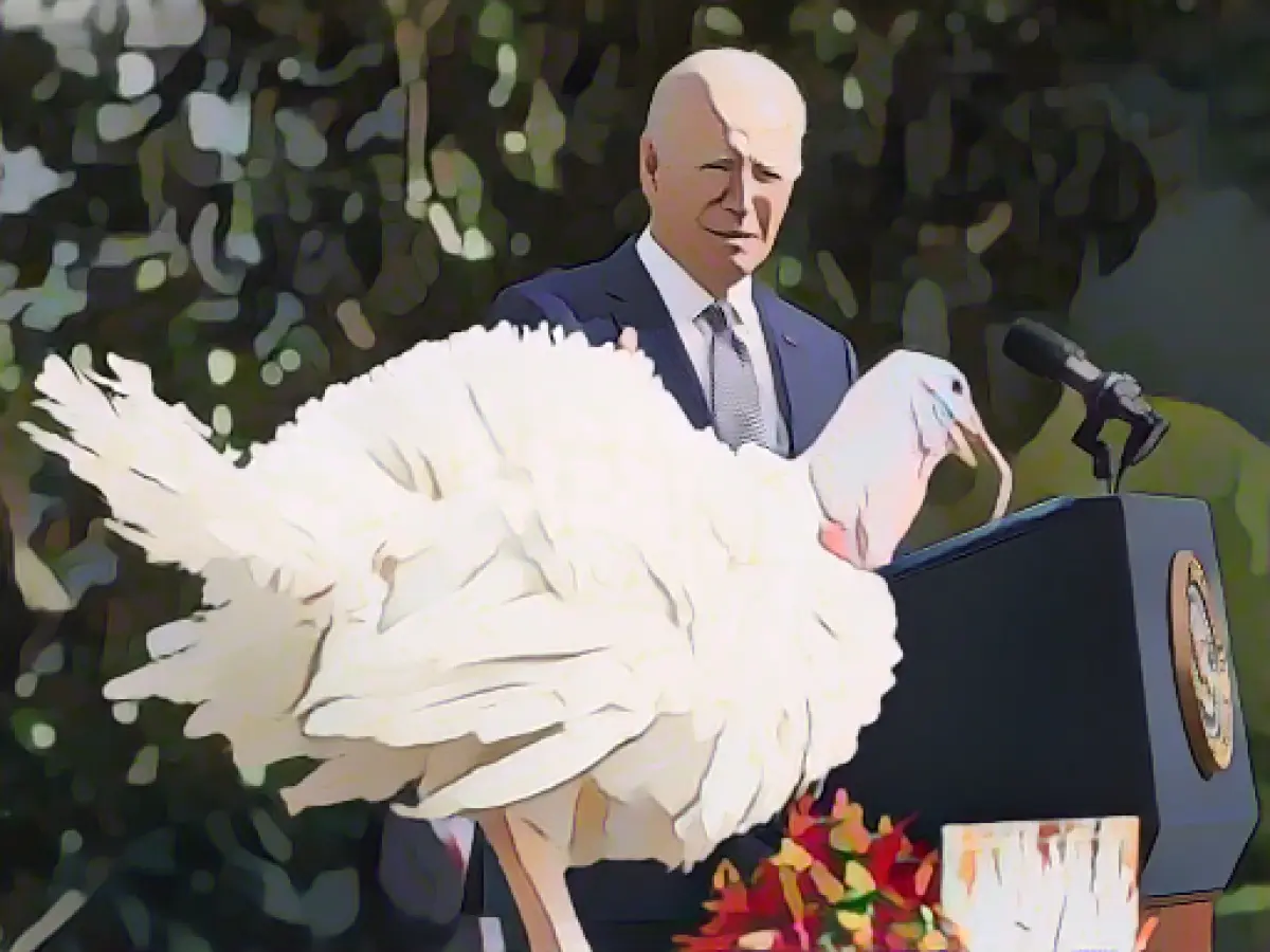 Biden pardons turkeys "Liberty" and "Bell"