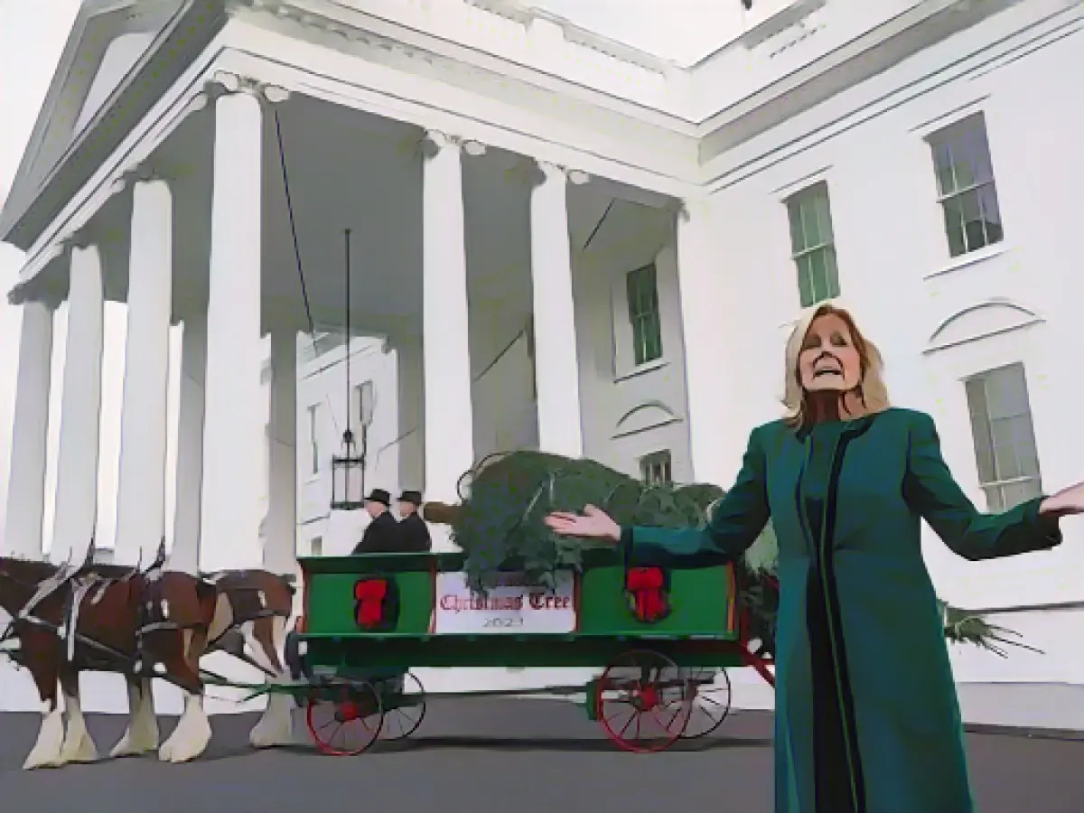 Horse-drawn carriage brings Christmas tree to the White House