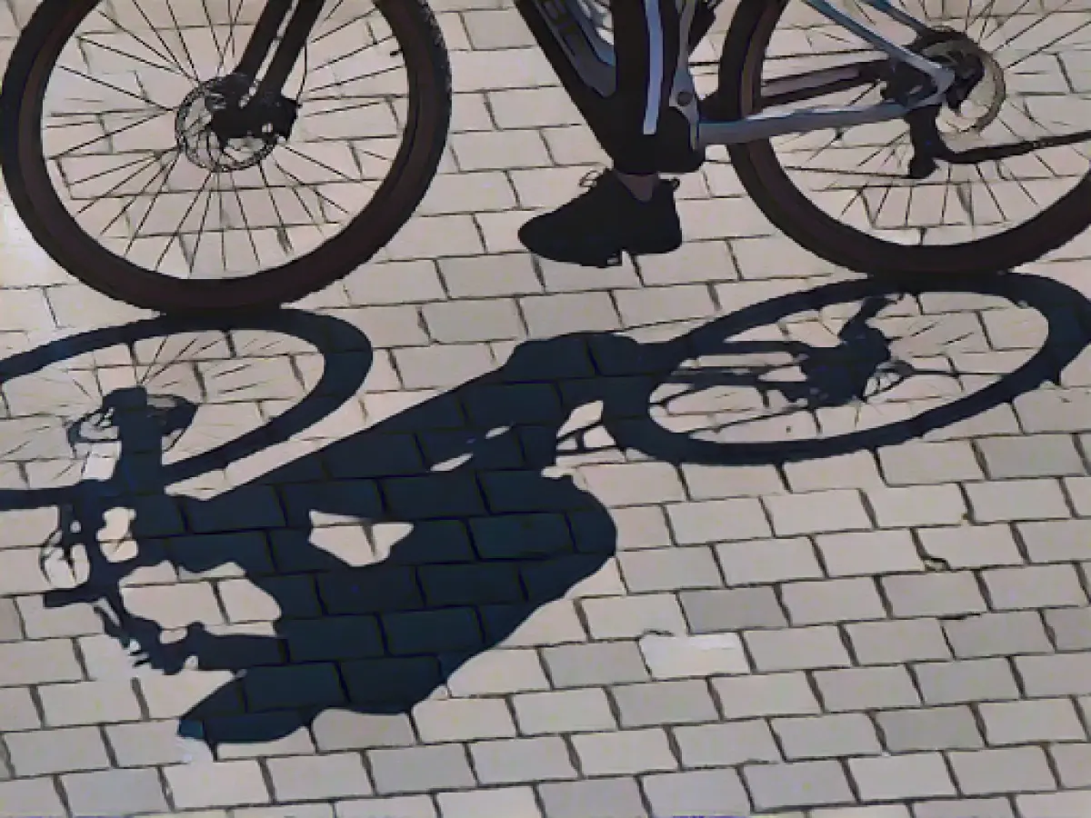 Man rides drunk and without lights on a bicycle on the highway