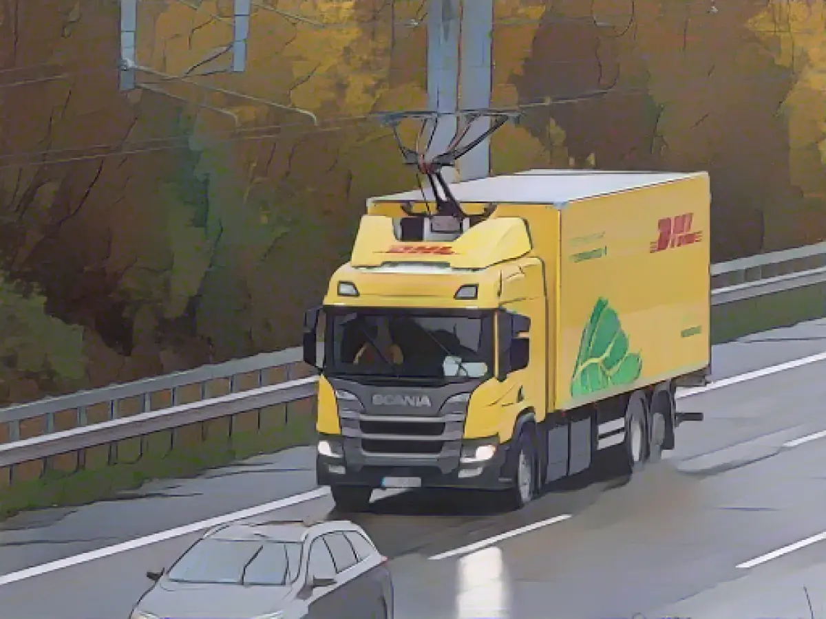 Deutsche Post sends first overhead line truck on e-highway