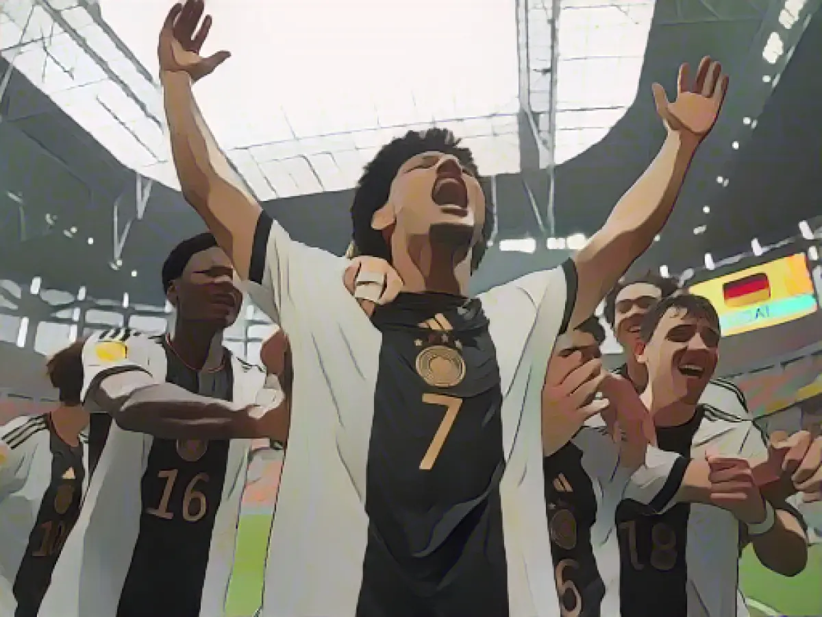 German U17s celebrate reaching the World Cup semi-finals