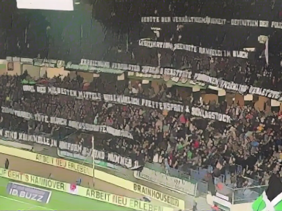 Scandalous poster in the Hannover block