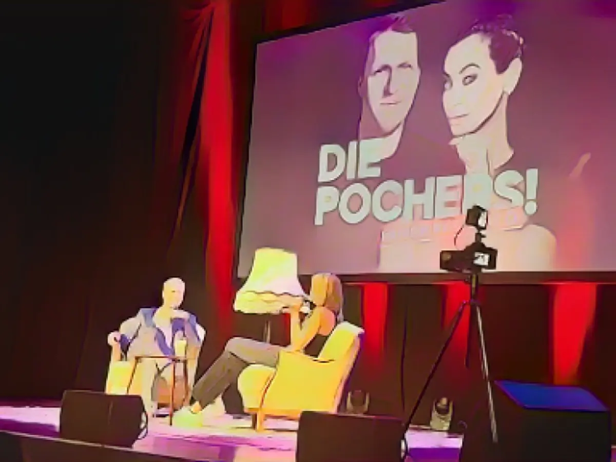 Pocher and Sandy live on stage together for the first time