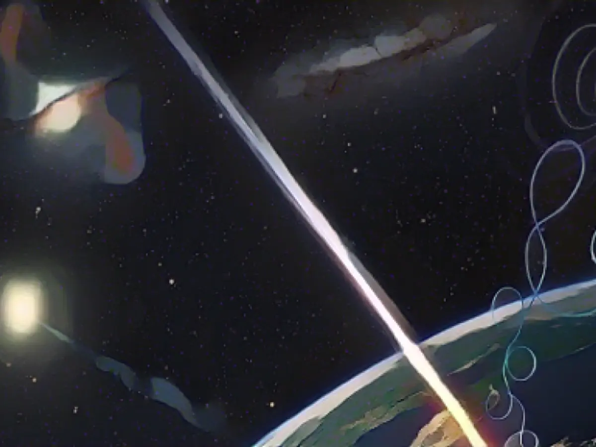 Strong cosmic ray hits the earth