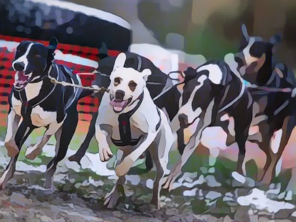 German Championship: Mud fight with sled dogs