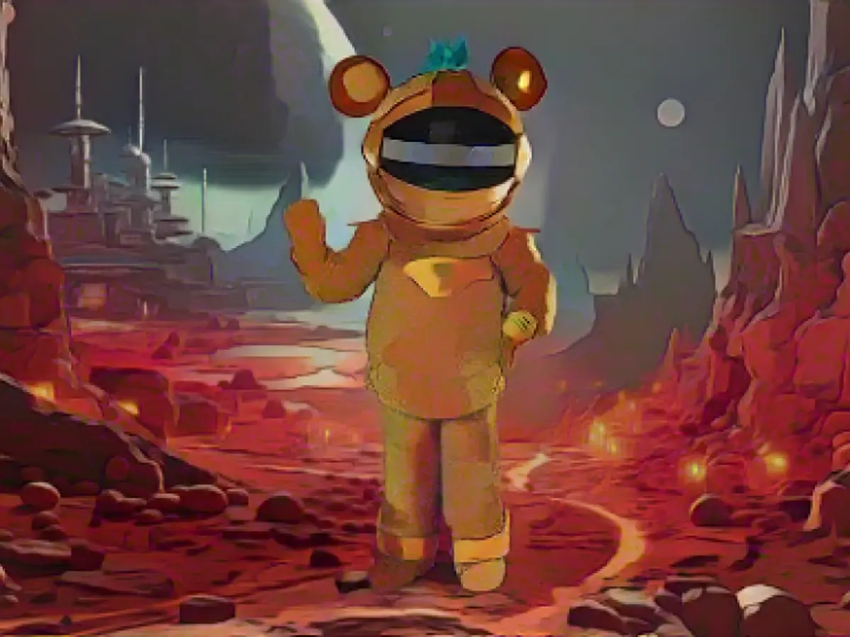 HE hides behind the Martian mask