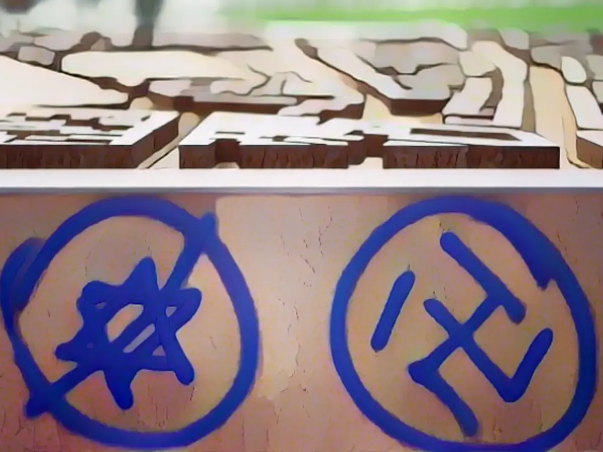 Tourist smears swastikas on police station on Berlin's Alexanderplatz