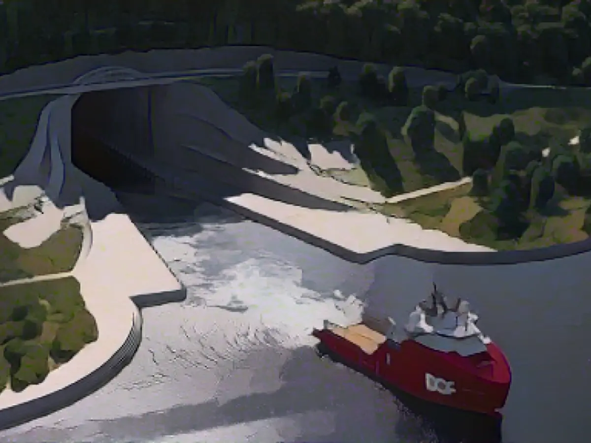 The world's first ship tunnel built under a mountain in Norway