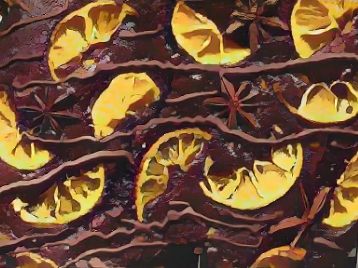 Christmas Brownies with Orange Marmalade