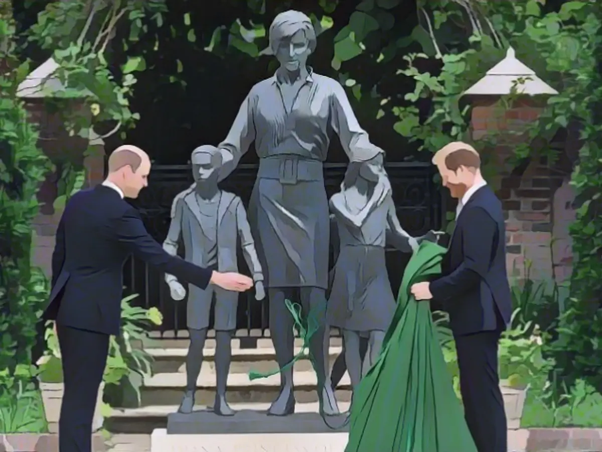William and Harry meet again at Diana statue unveiling