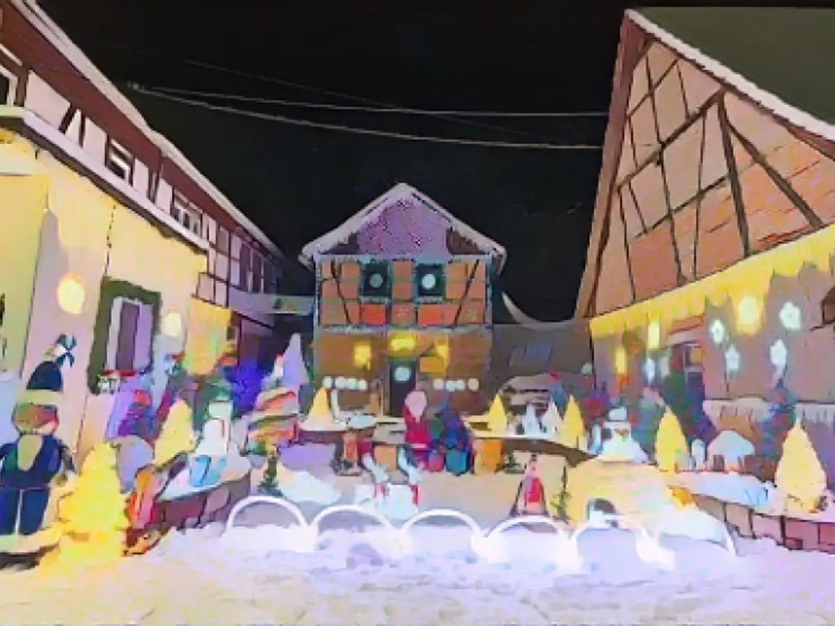 The courtyard of over 40,000 lights