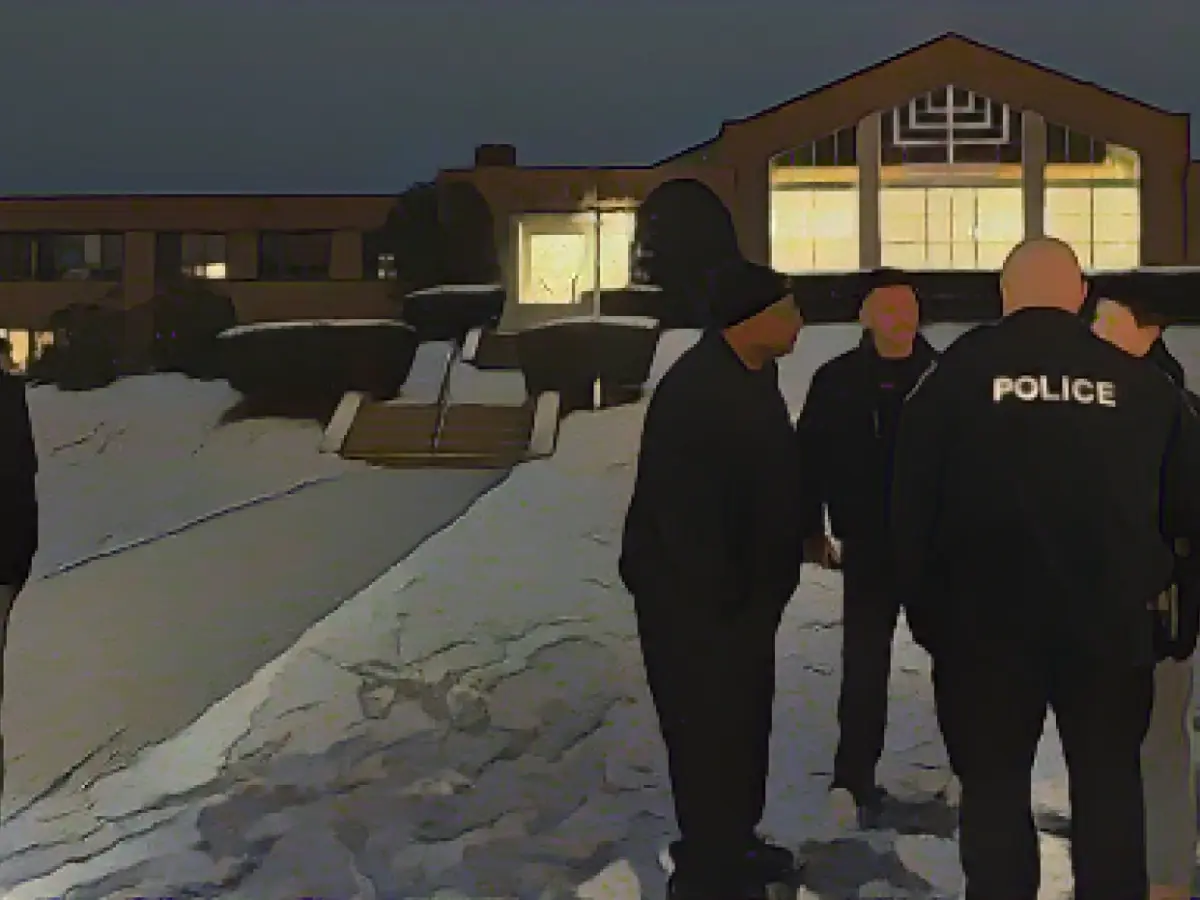 A man accused of shooting outside an upstate New York synagogue is in custody, police say