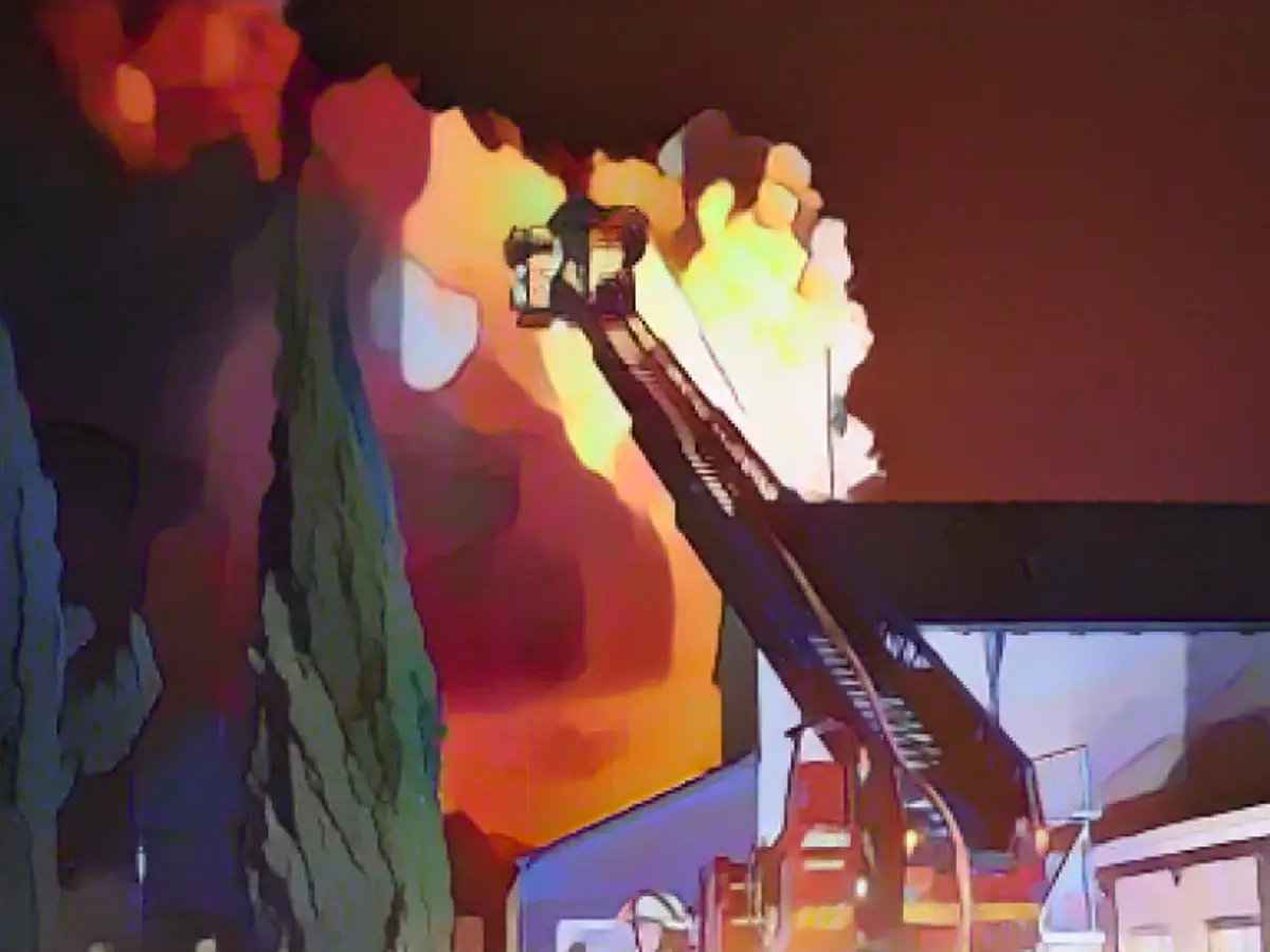 Hall with over 1000 e-scooters on fire