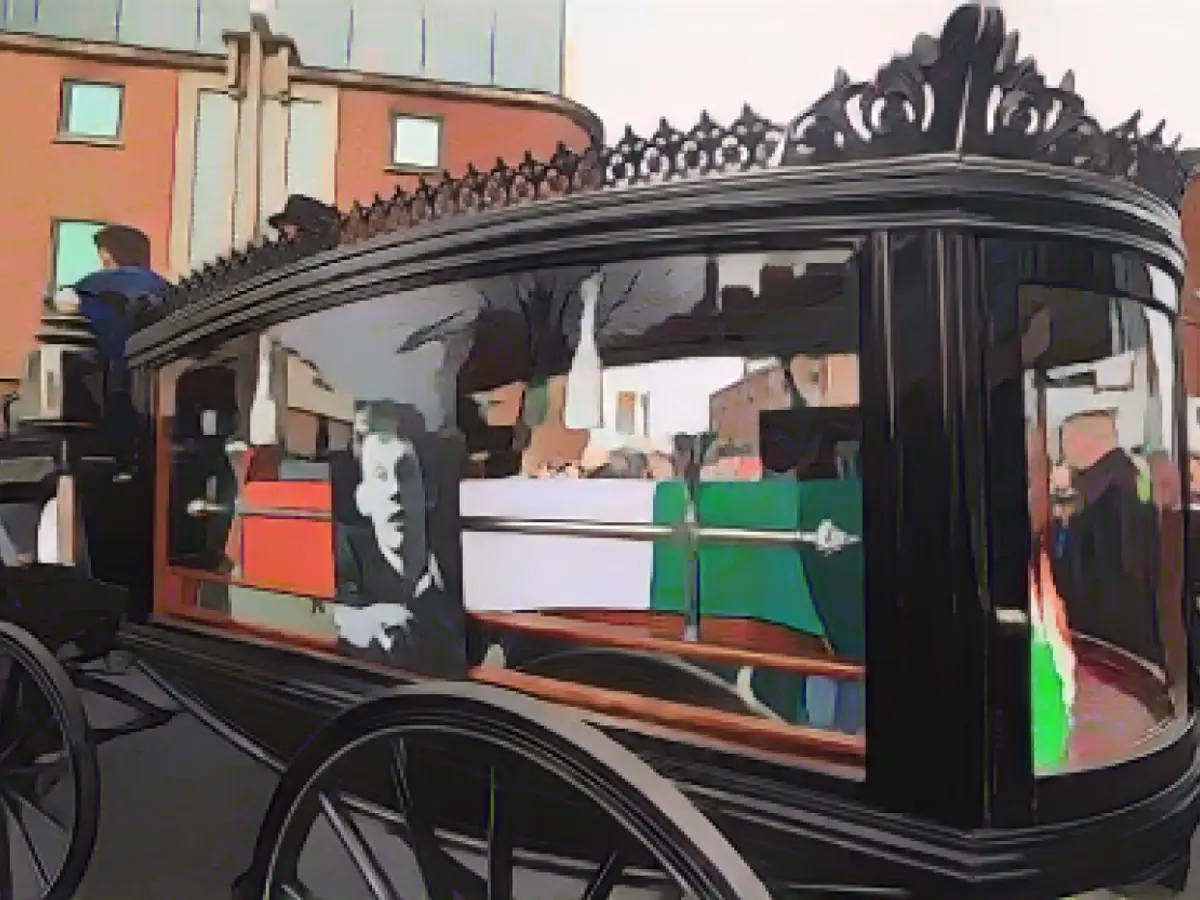 Shane MacGowan's funeral procession in Dublin