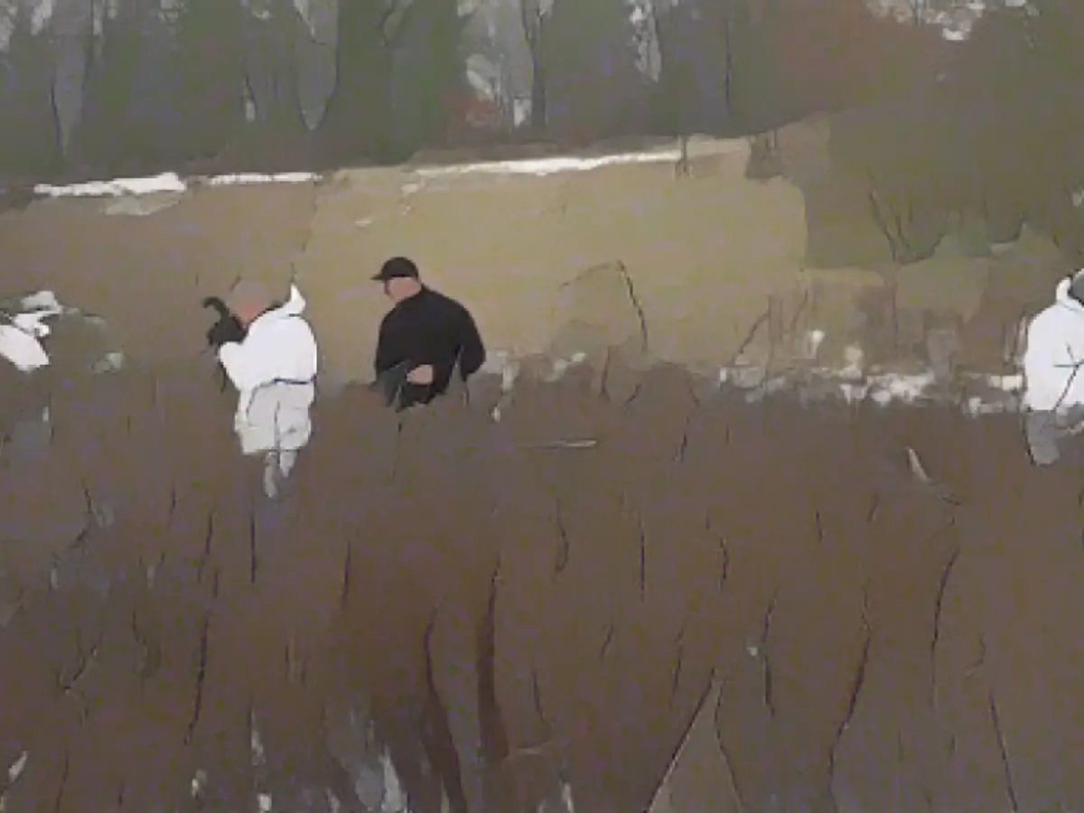 Josephine-Marie (18) lay in this undergrowth